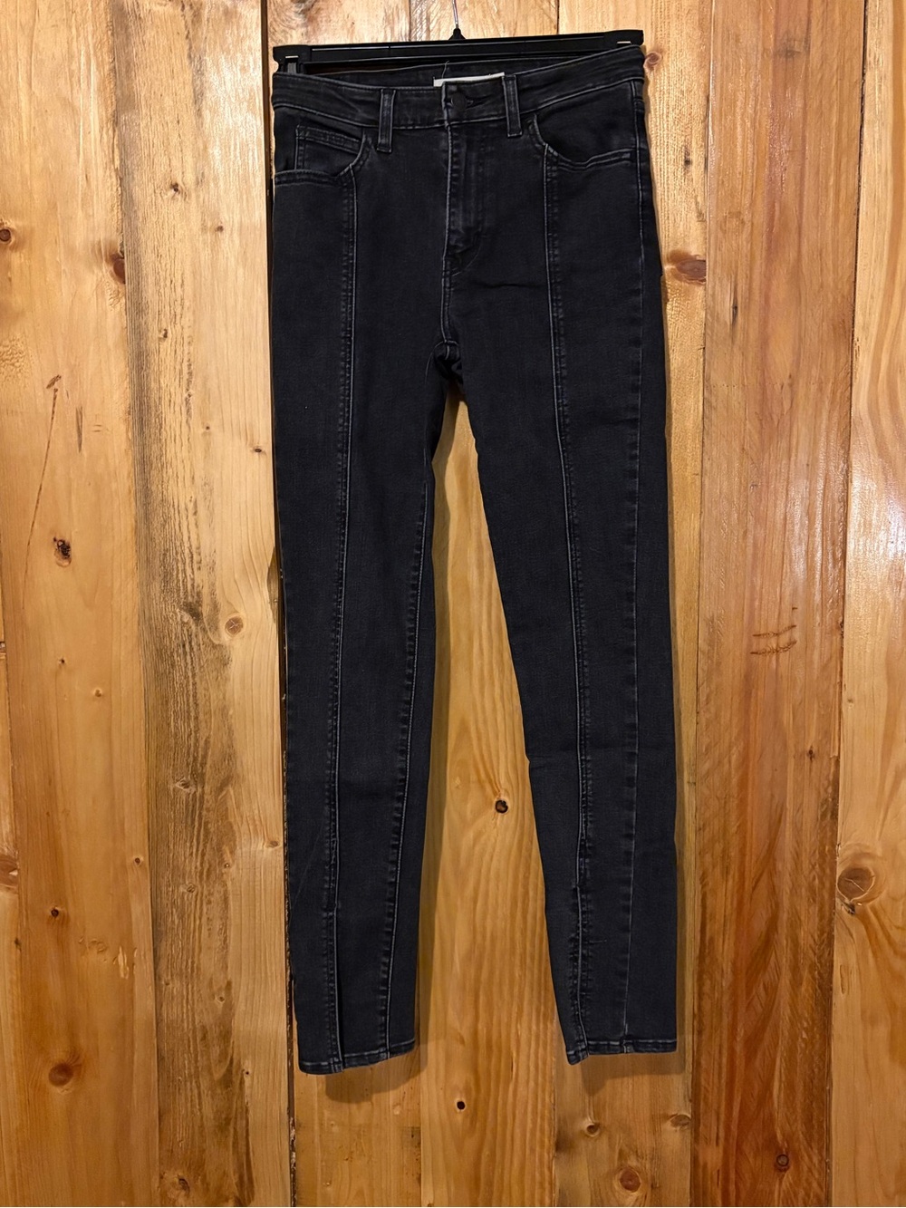 Levi's Women's Black Skinny Jeans with Front Seam Detail